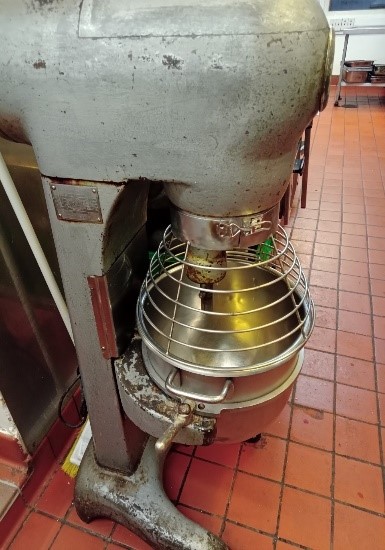 Photo of mixing machine with guard, following EHO intervention