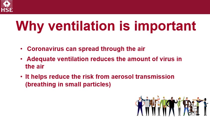 "Why ventilation is important" PowerPoint slide from the Health and Safety Executive