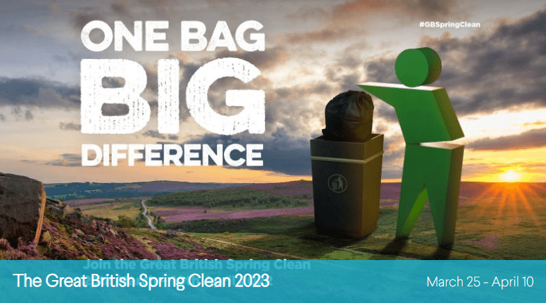 One Bag Big Difference - The Great British Spring Clean 2023, March 25 - April 10