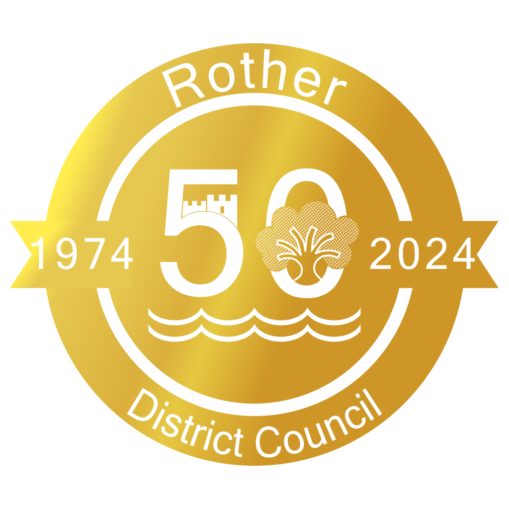 Rother District Council 50th Anniversary logo