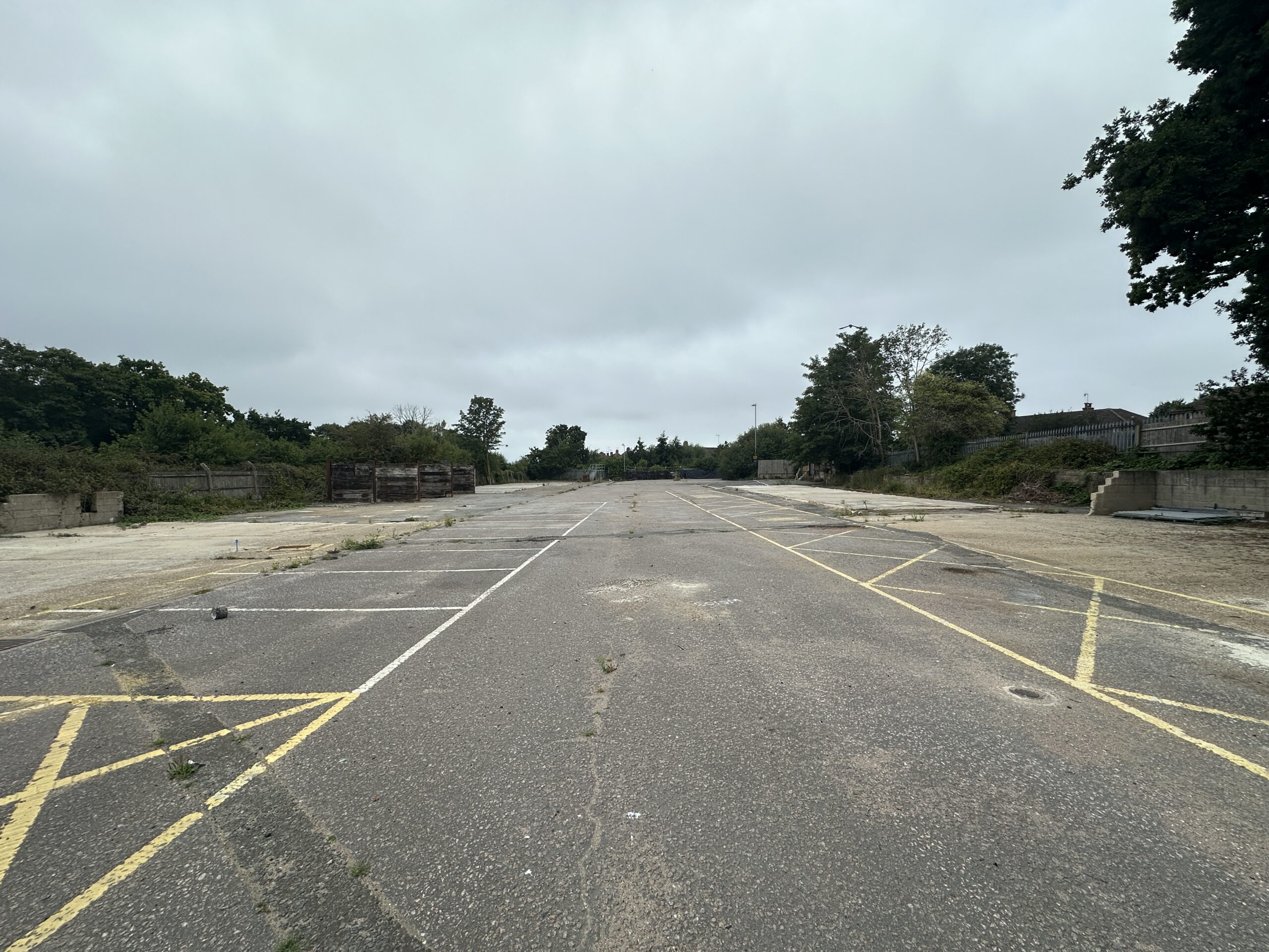 Photo of empty Sidley Depot car park