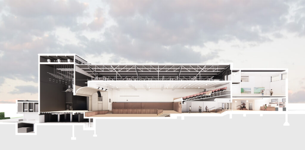 Visualisation of Auditorium Section courtesy of Haworth Tompkins