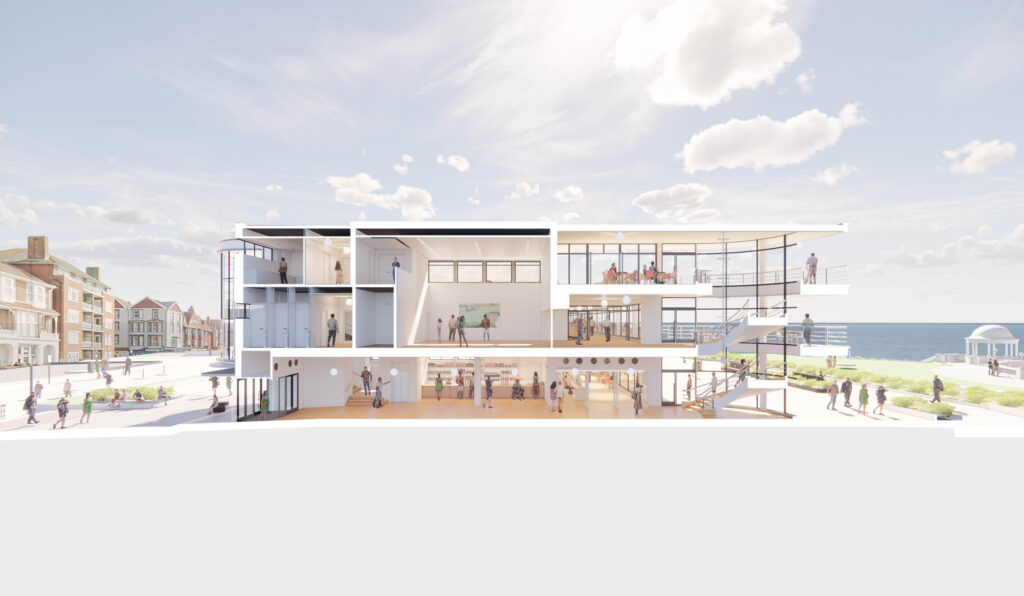Visualisation of foyer section courtesy of Haworth Tompkins