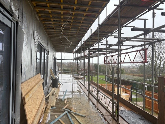 Scaffolding on Heart of Sidley building
