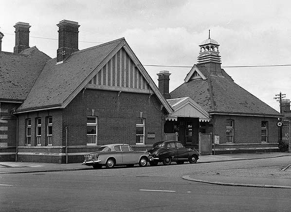 Historic photo of Bexhill West Station side entrance in 1968