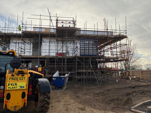 Scaffolding at Heart of Sidley building