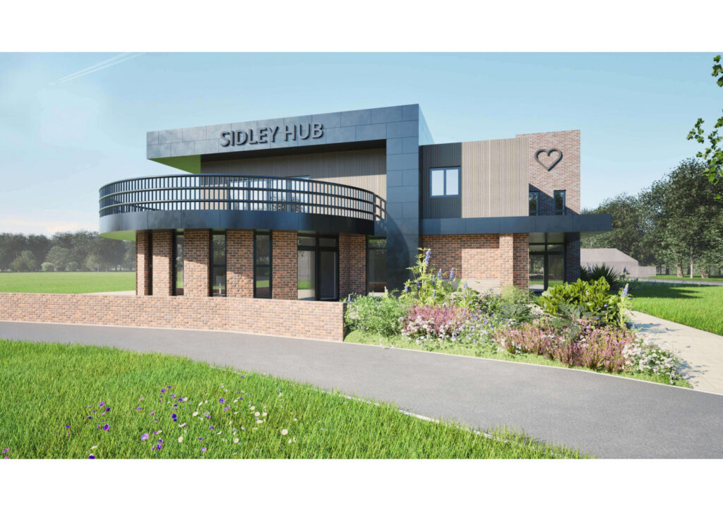 3D render of Sidley Hub building