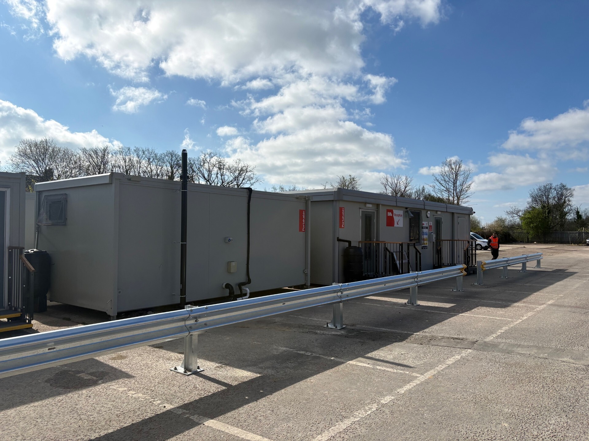 Portakabins on site at Sidley Depot