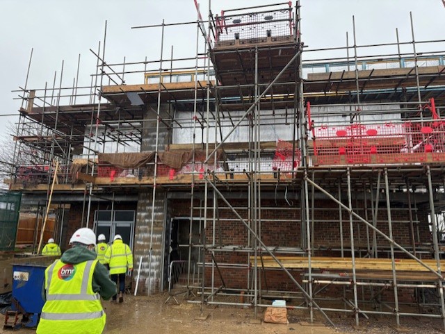 Scaffolding on Heart of Sidley building