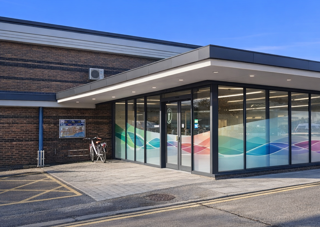 Digital mock up of proposed side entrance to Bexhill leisure centre