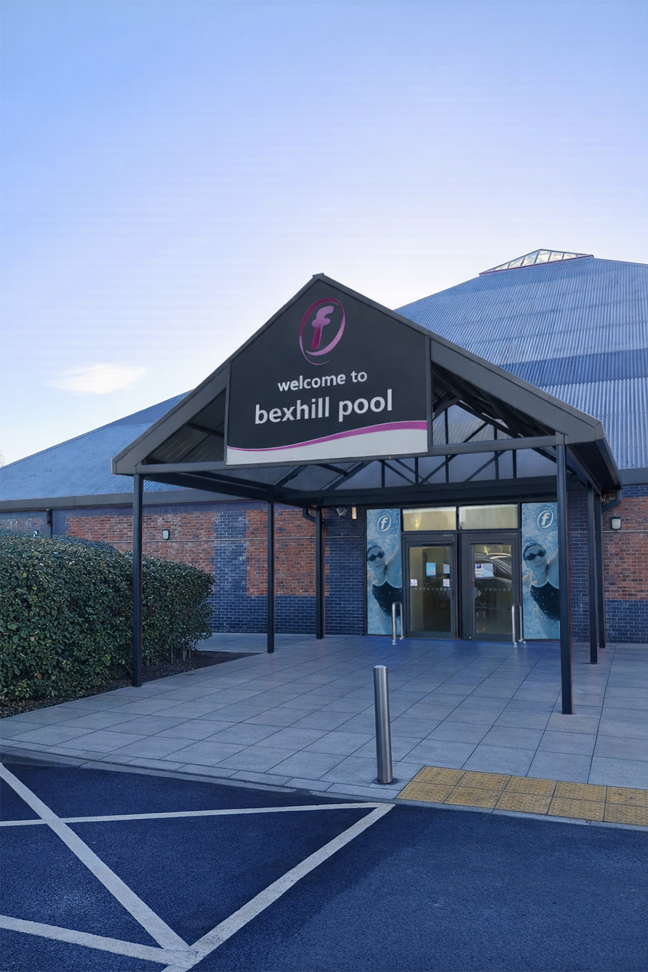 Digital mock up of proposed entrance to Bexhill leisure centre