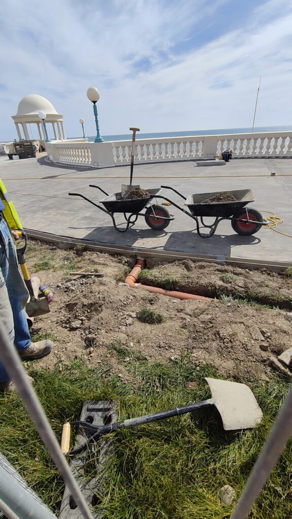 Photo of Colonnade during construction works