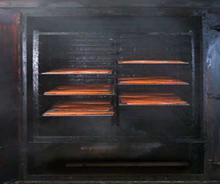 Salmon smoking kiln