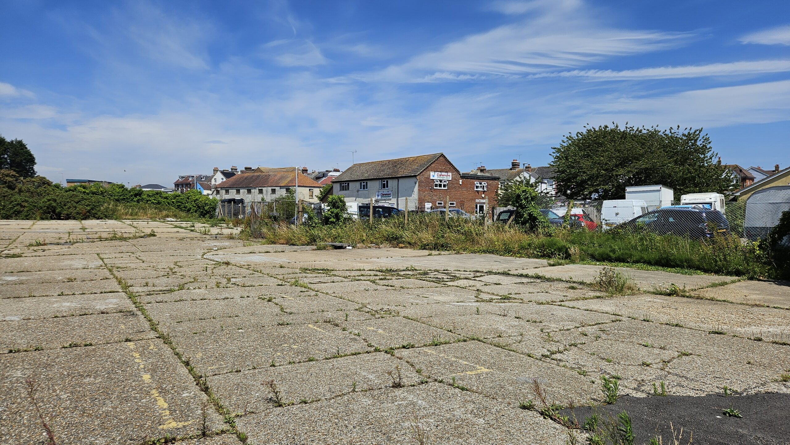 Photo of skinner's shed site before demolition
